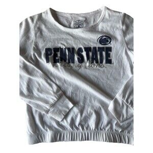 Penn State Nitty Lions girls XS 4/5 rivals threads Shirt White Long Sleeve New